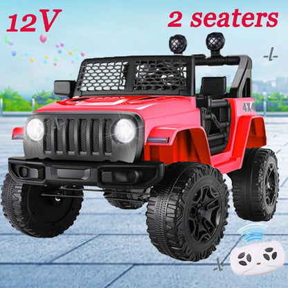 12V Electric Ride On Jeep Toy Car with USB, Bluetooth, and Remote Control for Kids