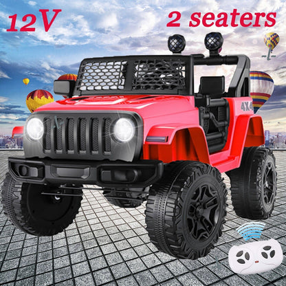 12V Electric Ride On Jeep Toy Car with USB, Bluetooth, and Remote Control for Kids