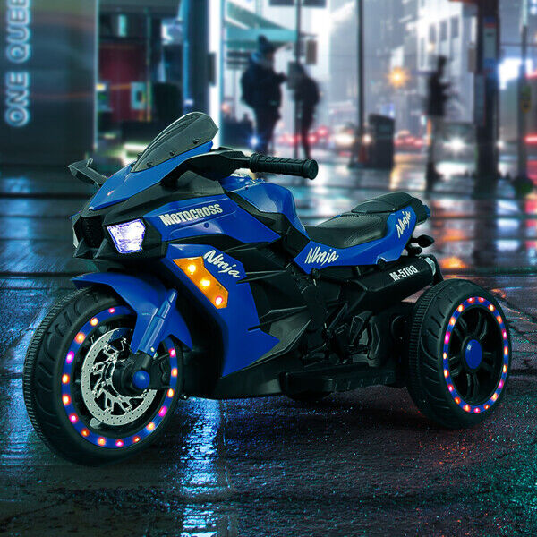 12V Electric Ride-On Motorcycle for Kids - Rechargeable 3 Wheel Motorbike