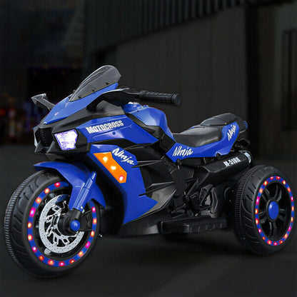 12V Electric Ride-On Motorcycle for Kids - Rechargeable 3 Wheel Motorbike