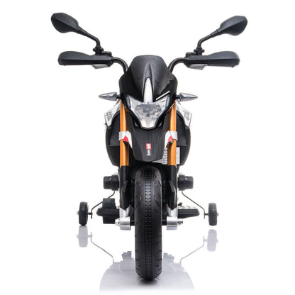 12V Electric Ride On Motorcycle for Kids with LED Music and Training Wheels