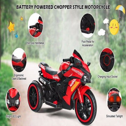 12V Electric Ride-On Motorcycle Toy for Kids Ages 3-6