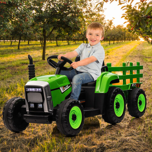 12V Electric Ride-On Tractor for Kids with Remote Control