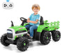 12V Electric Ride-On Tractor with Trailer for Kids by Hikole