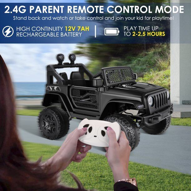 12V Electric Ride-On Truck for Kids with MP3 Music, Lights, and Remote Control