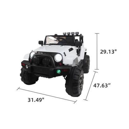 12V Electric Ride-On Truck for Kids with MP3, USB, and LED Lights - Available in 4 Colors!