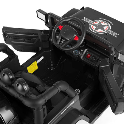 12V Electric Ride-On Truck for Kids with Storage, LED Lights, MP3 Player, and Remote Control