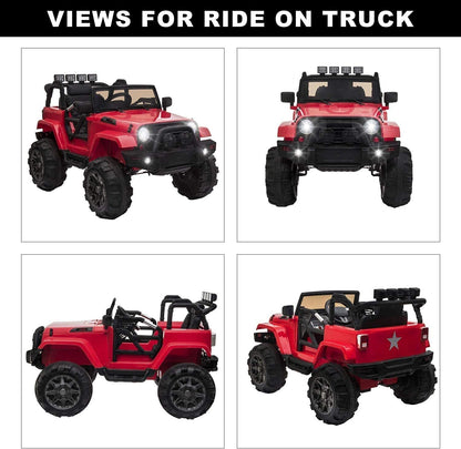 12V Electric Ride-On Truck for Kids with Parental Remote Control