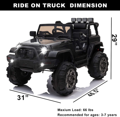 12V Electric Ride-On Truck for Kids with Parental Remote Control