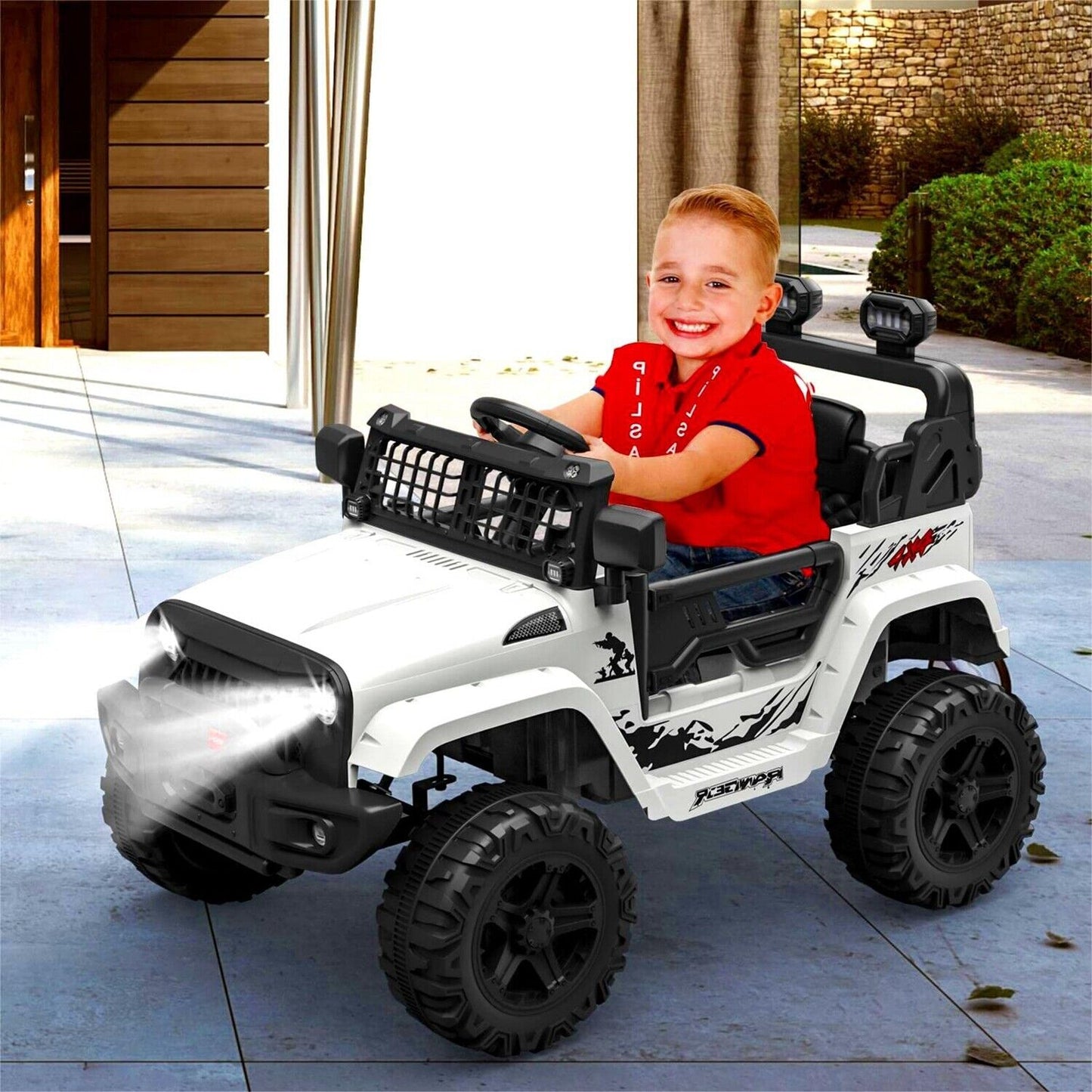 12V Electric Ride-On Truck for Kids with Remote Control and 2 Speed Options