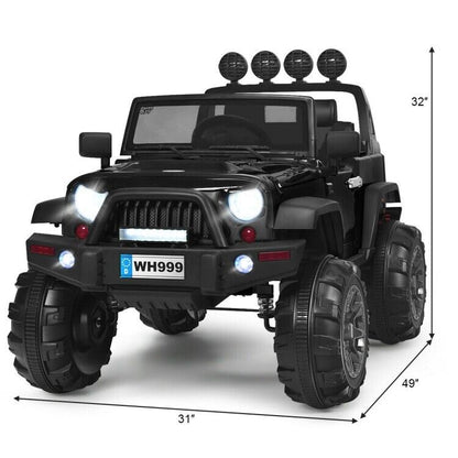12V Electric Ride-On Truck for Kids with Remote Control and Magnetic Double Doors