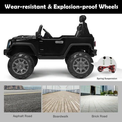 12V Electric Ride-On Truck for Kids with Remote Control and Magnetic Double Doors