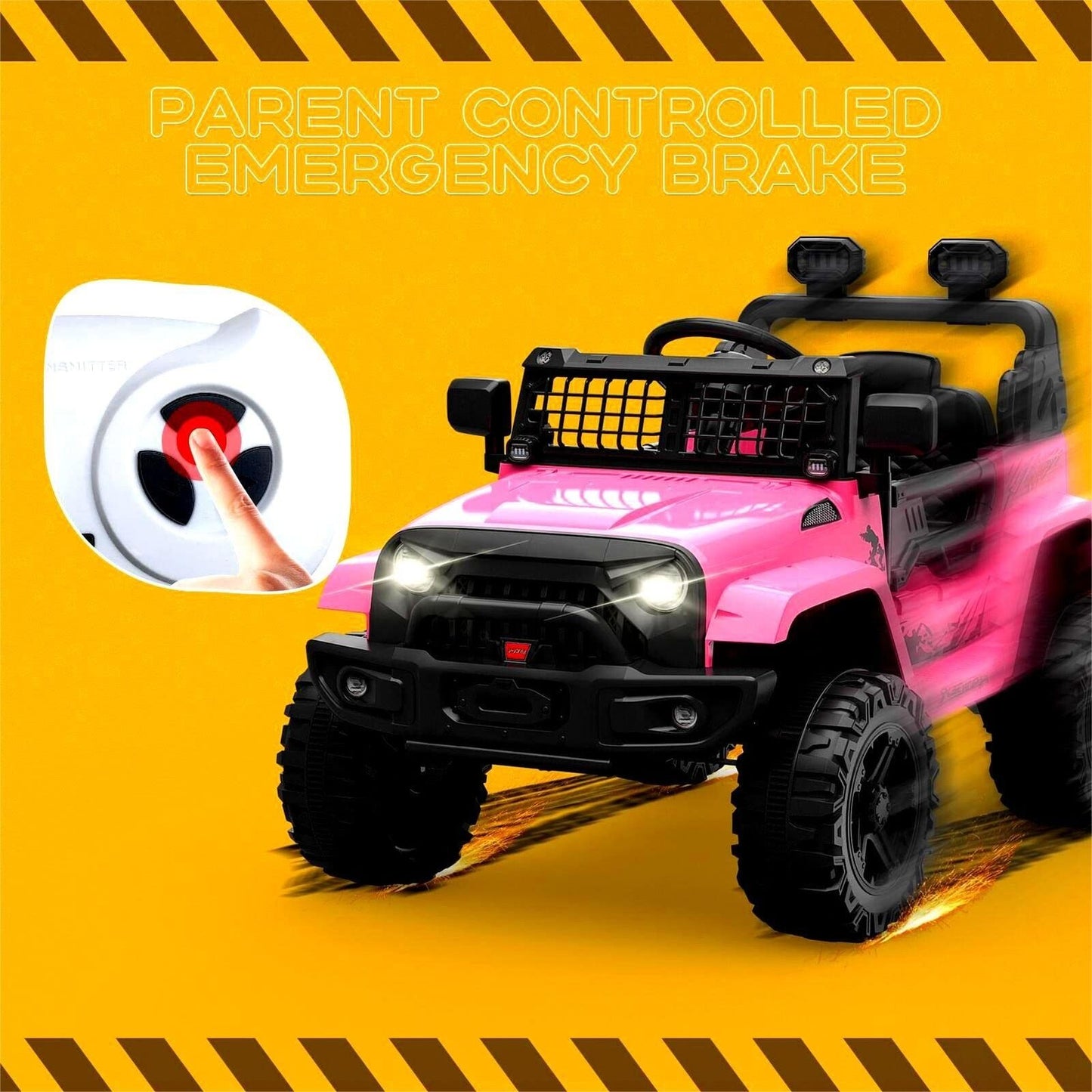12V Electric Ride-On Truck for Kids with Remote Control and Spring Suspension