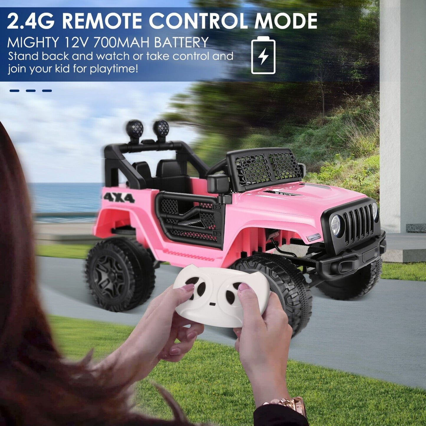12V Electric Ride-On Truck/Toy Car with Remote Control - 2.4G for Kids