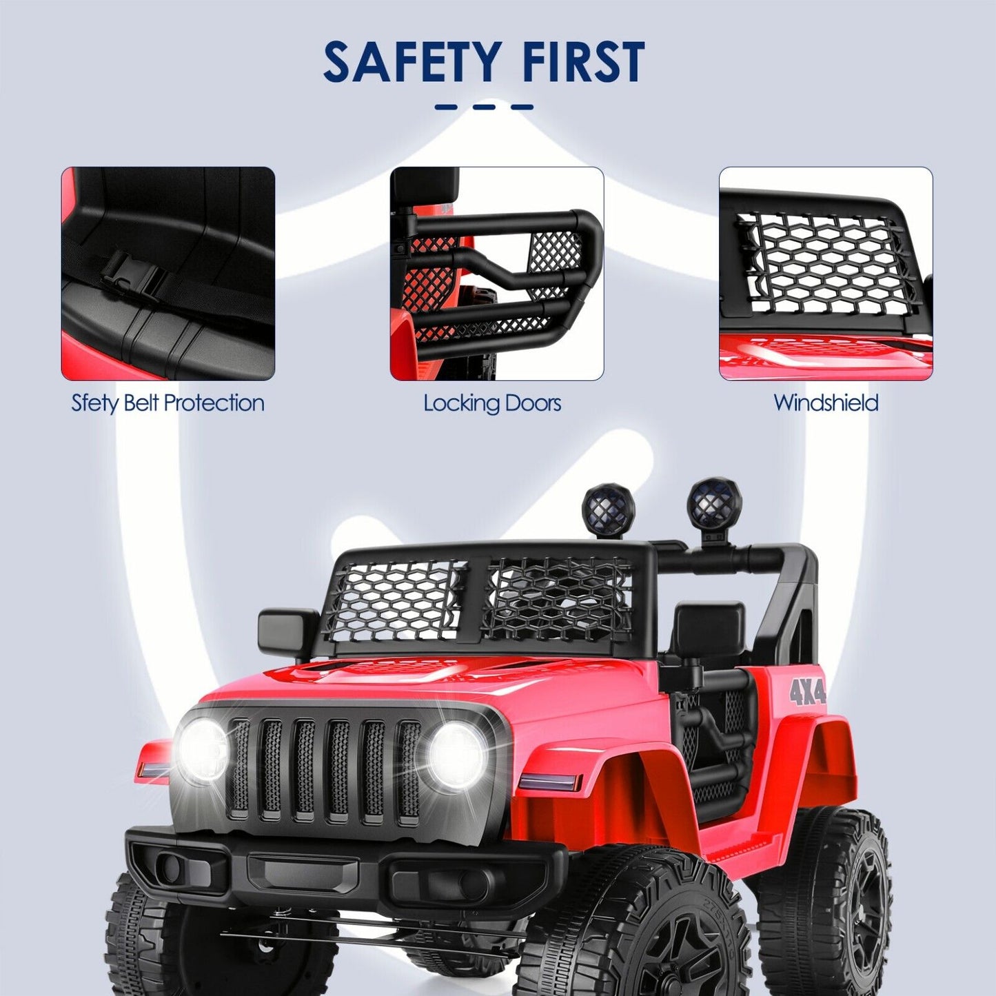 12V Electric Ride-On Truck/Toy Car with Remote Control - 2.4G for Kids