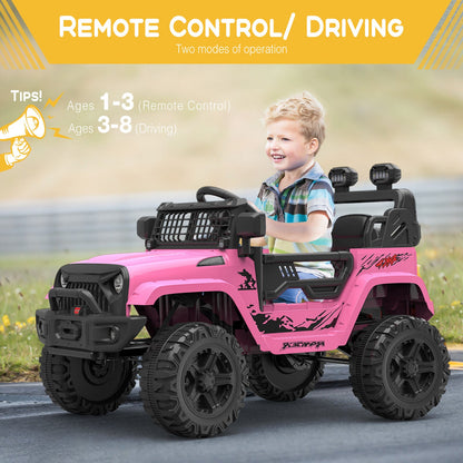 12V Electric Ride On Truck with Remote Control and LED Lights