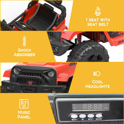 12V Electric Ride On Truck with Remote Control and LED Lights