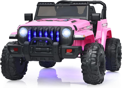 12V Electric Ride-On Truck with Remote Control for Kids, Battery Powered Toy Vehicle