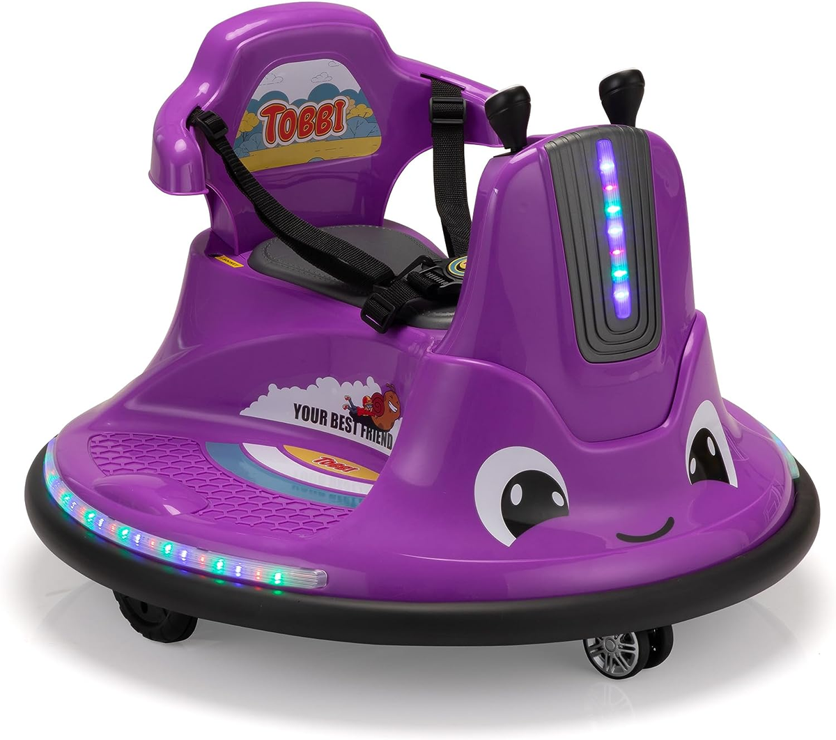 12V Electric Snail Bumper Car Ride-On Toy for Kids - Battery Powered Vehicle
