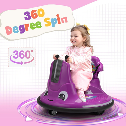 12V Electric Snail Bumper Car Ride-On Toy for Kids - Battery Powered Vehicle