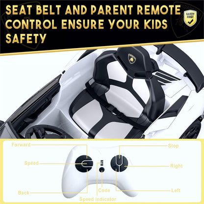 12V Electric Sports Car for Kids with Remote Control - Battery Powered Ride-On Vehicle