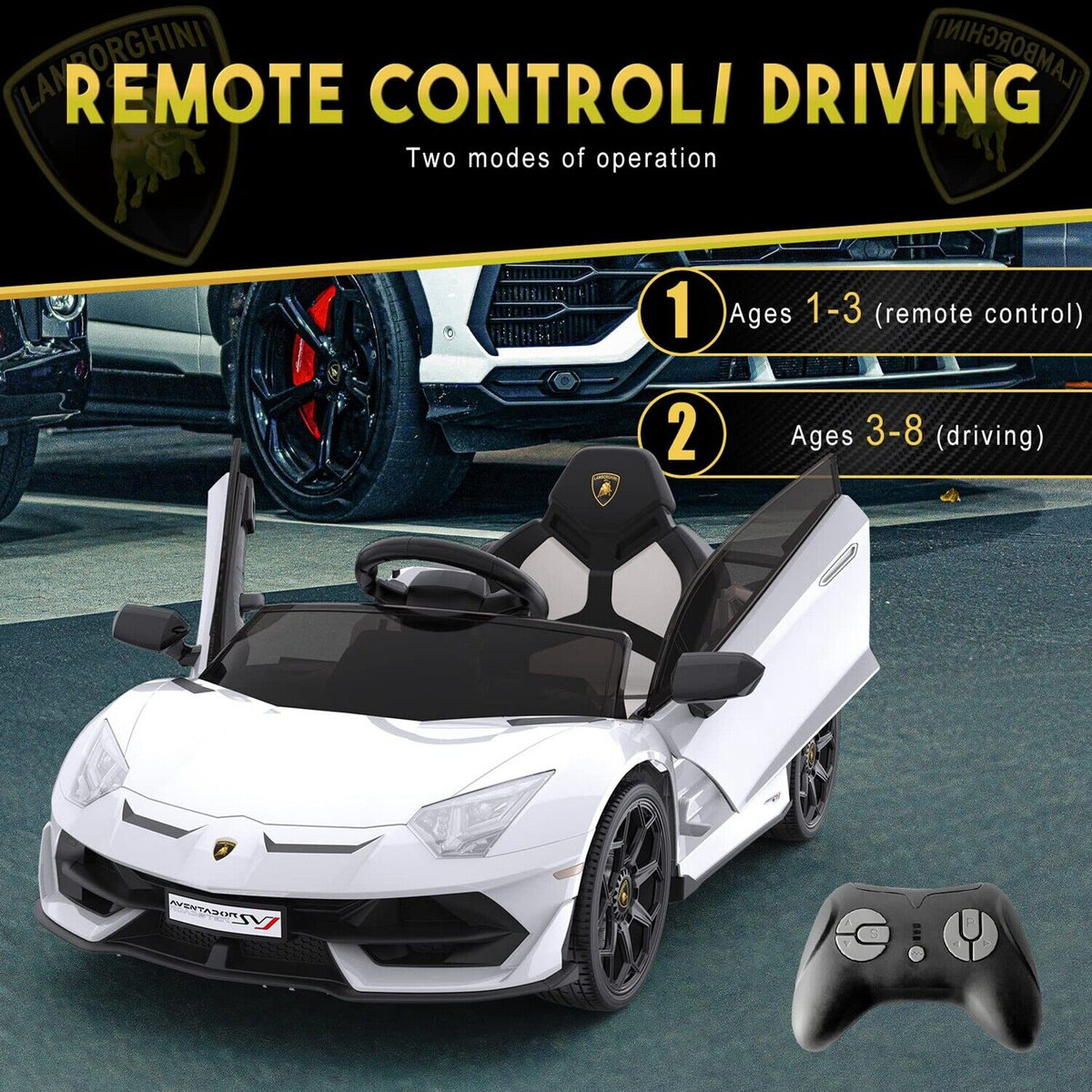 12V Electric Sports Car for Kids with Remote Control - Battery Powered Ride-On Vehicle
