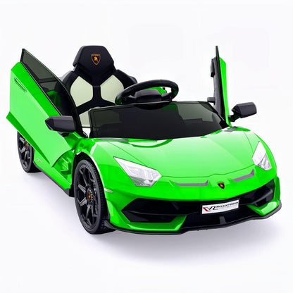 12V Electric Sports Car Toy for Kids with Remote Control and LED Lights - Perfect Christmas Gift