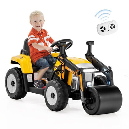 12V Electric Tractor with Remote Control, Music & LED Lights - Perfect for Kids to Ride On!