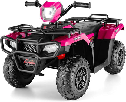Electric 4-Wheeler ATV Quad for Kids with LED Lights, USB and MP3 Player - Suitable for Girls and Boys Aged 2-5 Years