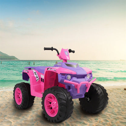 12V Kids ATV Car Ride-On Toy with Bluetooth Music & LED Lights