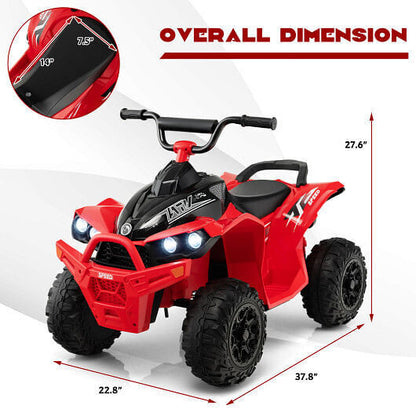 12V Kids ATV with Adjustable Speed and Comfortable Seat - Red