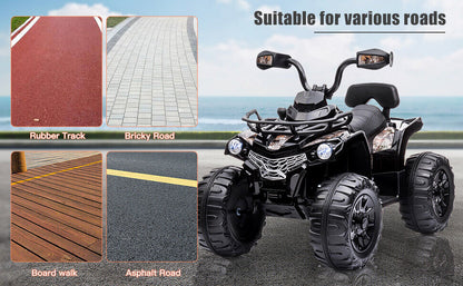 12V Kids Electric ATV Quad Car Toy for Toddlers - Battery Powered 4-Wheeler