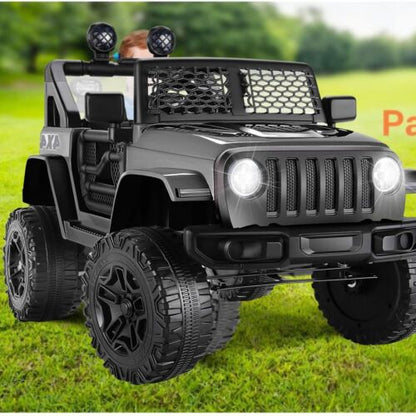 12V Kids Electric Jeep Car with Remote Control, Bluetooth, LED Lights, and MP3 Player