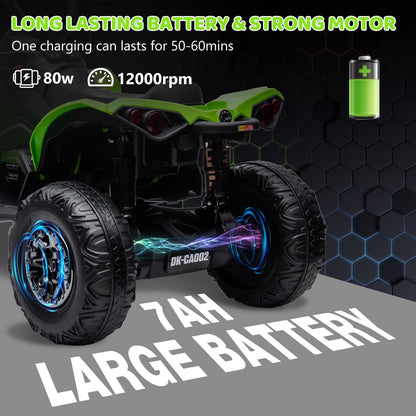 12V Kids Electric Ride On Car with Remote Control, LED Lights, and Bluetooth Music
