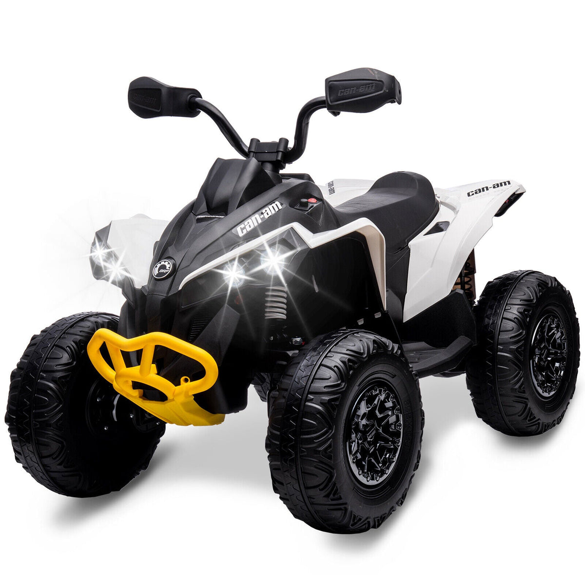 12V Kids Electric Ride On Car with Remote Control, LED Lights, and Bluetooth Music