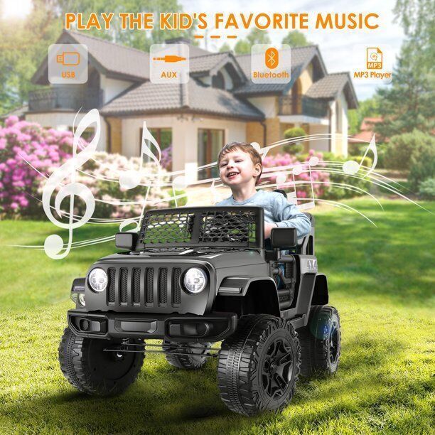 12V Kids Electric Ride On Jeep with Remote Control and 3 Speeds