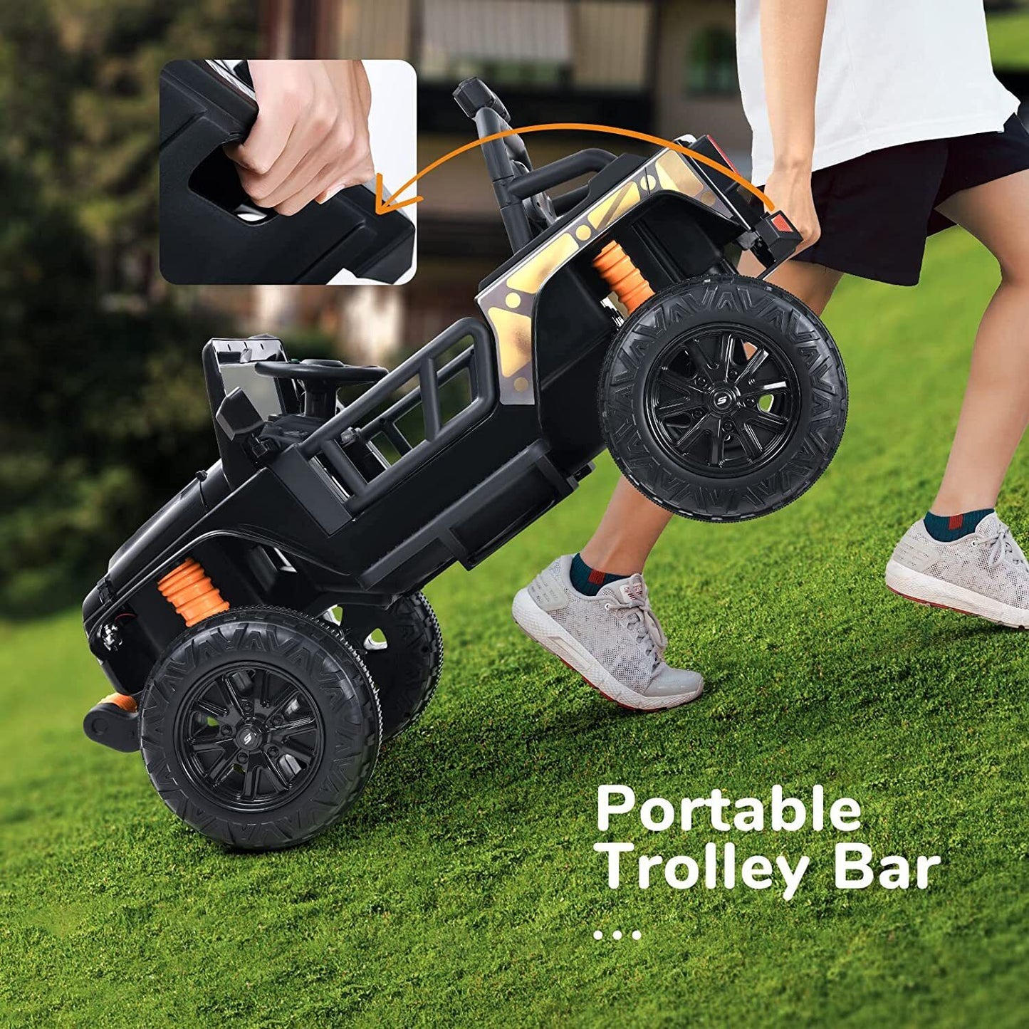 12V Kids Electric Ride On Toy Truck Car with Remote Control and Parent Seat