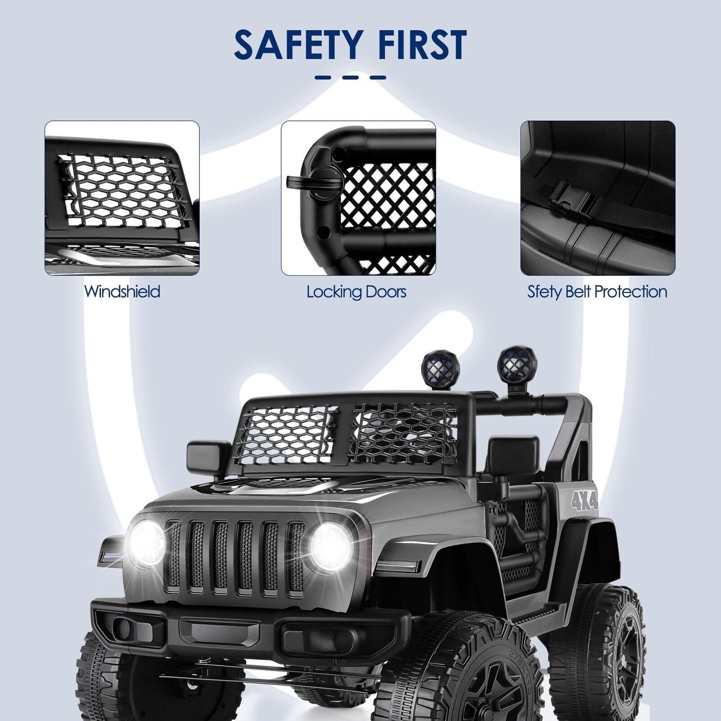 12V Kids Ride-On Car Truck with MP3, Bluetooth, and Parental Remote Control