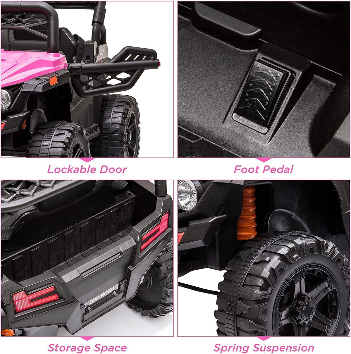 12V Kids Ride On Car Truck with Remote Control and LED Lights - Perfect Xmas Gift for Children
