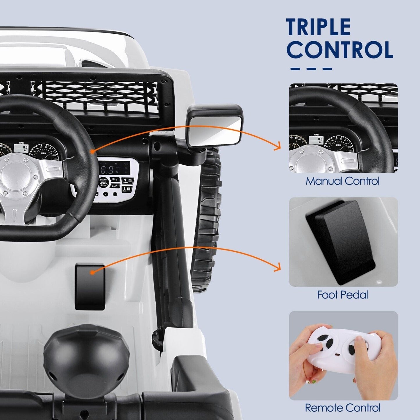 2-Seater Electric Ride-On SUV Truck for Kids with Remote Control - 12V 7AH