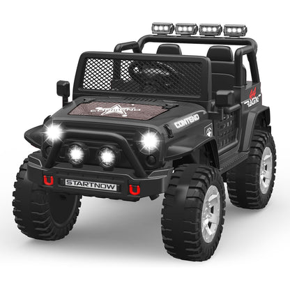 12V Kids Ride On Truck Car with Safety Belt, MP3 and LED Lights - Perfect Xmas Gift for Two!