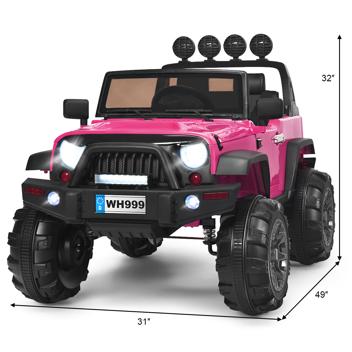 12V Kids Ride on Truck with 2.4GHz Remote Control - Electric Vehicle for Children