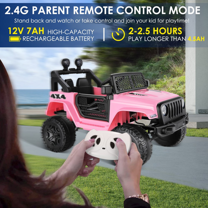 12V Kids Ride On Truck with Parent Remote Control and Bluetooth Music