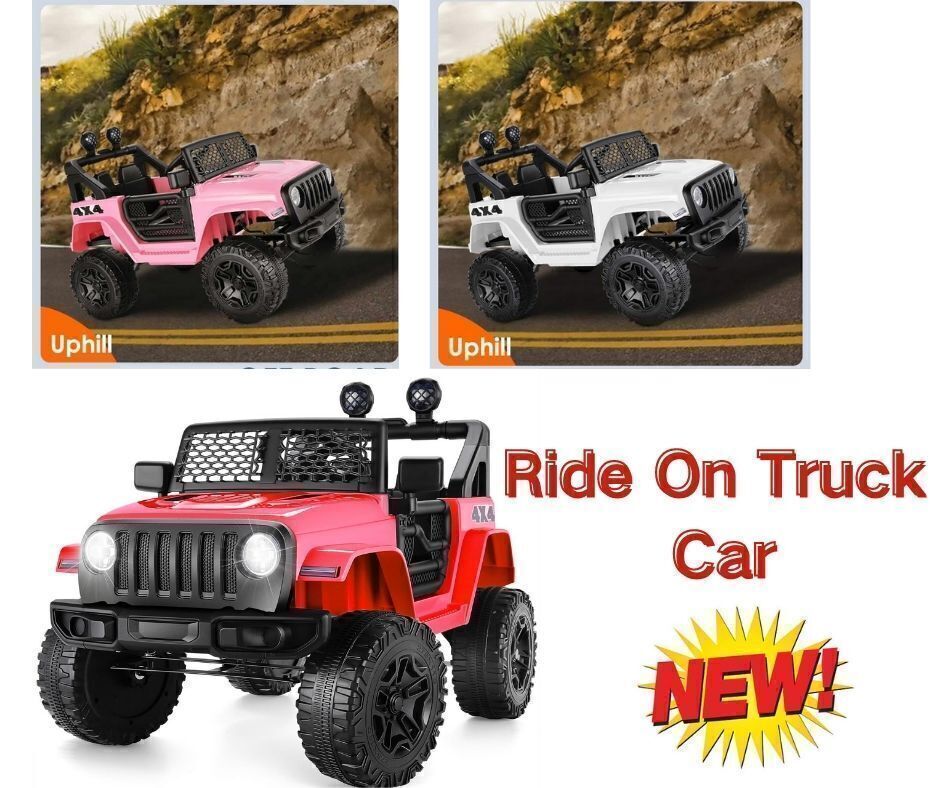 12V Kids Ride-On Truck with Parent Remote Control and Bluetooth Music Capability