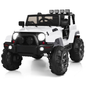 12V Kids Ride-On Truck with Remote Control, MP3 Music, and LED Lights in Black