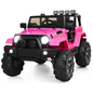 12V Kids Ride-On Truck with Remote Control, MP3 Music, and LED Lights in Black