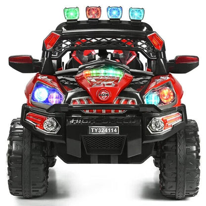 12V Kids SUV Ride-On Toy Car with MP3, RC Remote, LED Lights, and Music