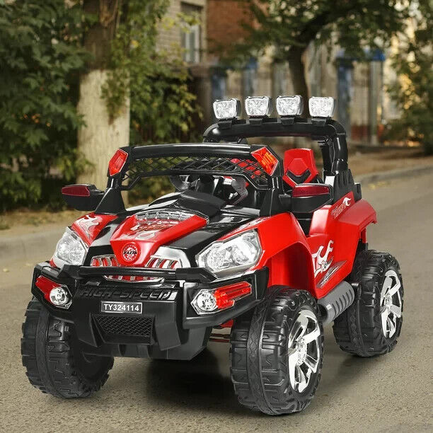 12V Kids SUV Ride-On Toy Car with MP3, RC Remote, LED Lights, and Music