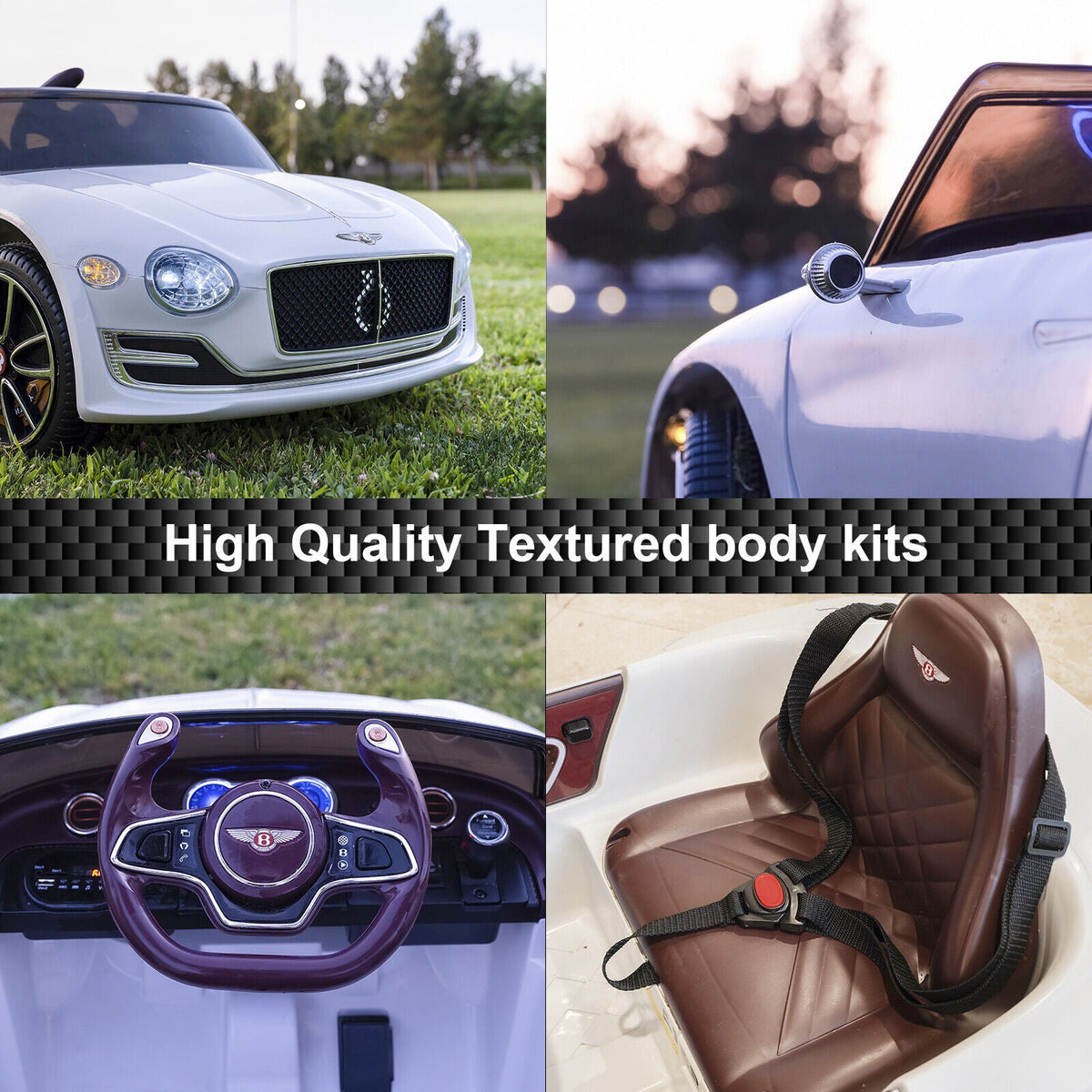 12V Licensed Bentley Style Kids Electric Ride On Car with 2.4G Remote Control