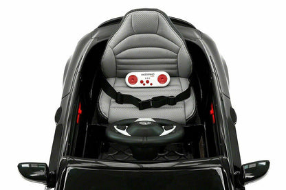12V Licensed C63S Mercedes Kid's Ride-On Sports Car with Rubber Tires, Lights, and Remote Control